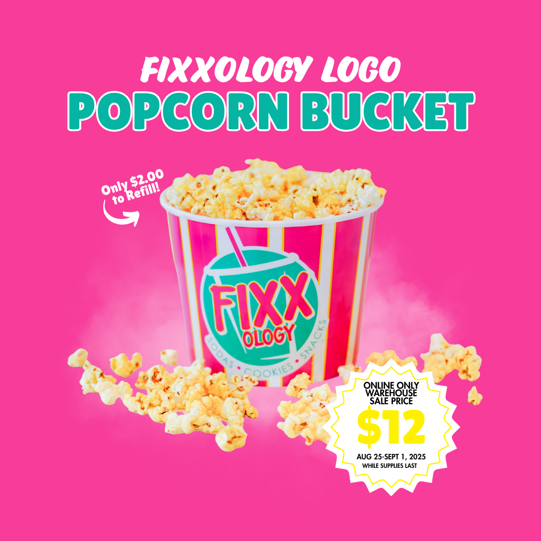 Fixxology Logo Popcorn Bucket