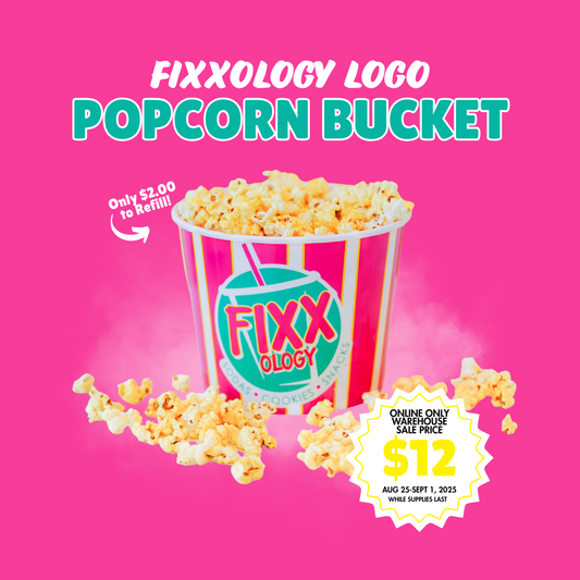 Fixxology Logo Popcorn Bucket